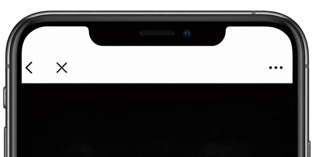 TikTok's browser bar with the ⋯ button at the top right